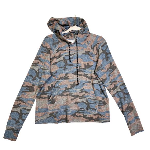 SUNDRY Womens Camo Crop Hoodie Size Small Multicolor Camo Stretchy Comfy Cozy - Picture 2 of 10